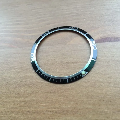 Люминесцентные Алюминиевые оправы для часов 41 мм, петля для OMG Omega seama planet ocean, автоматический хронограф, запчасти для часов - Цвет: Черный