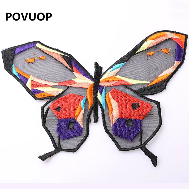 POVUOP тканевый пластырь С Рисунком бабочки изысканные цвета эвген Вышивальная