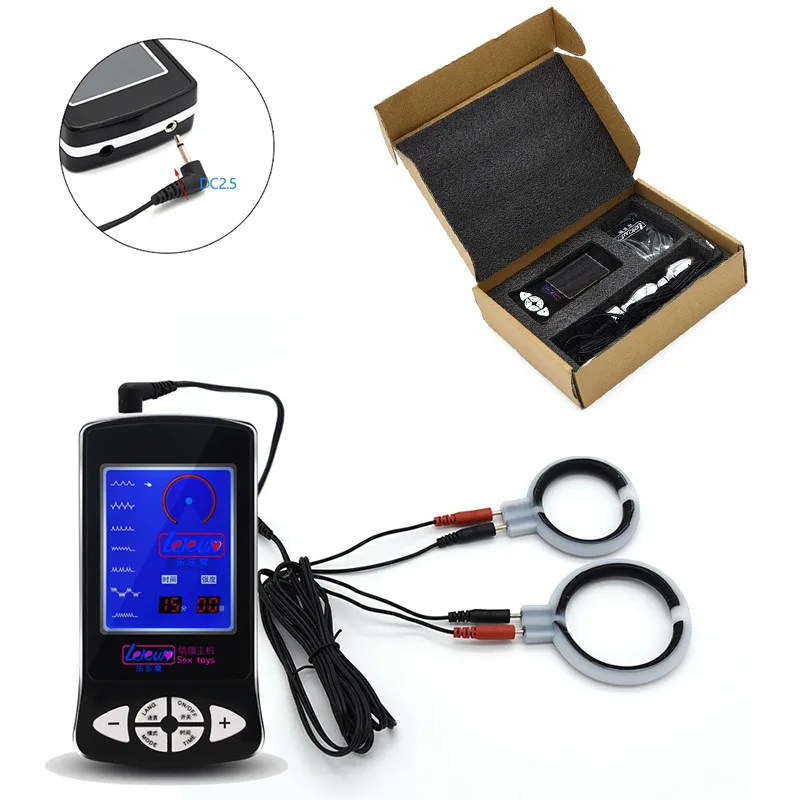 Кольцо на пенис с электрошоком кольцо для геев Лечение мужского оргазма