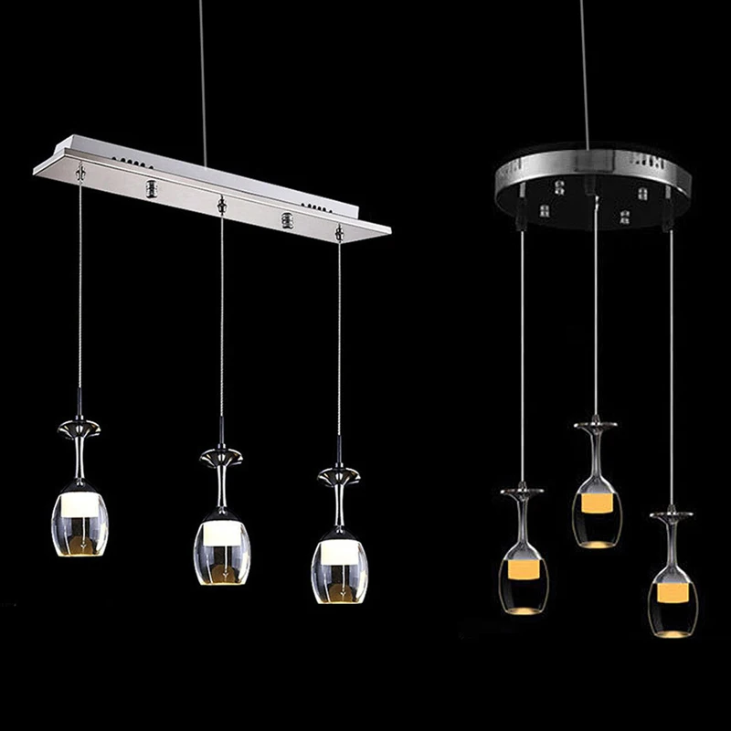 Европейский Стиль современные светодиодные вина Стекло потолочный светильник