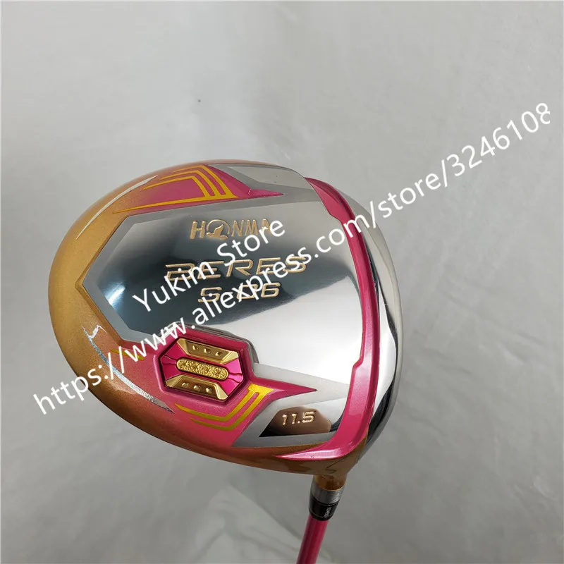 New Women Golf clubs HONMA S-06 4 Star Gold color Golf driver 11.5 loft Graphite L flex driver Clubs Free shipping