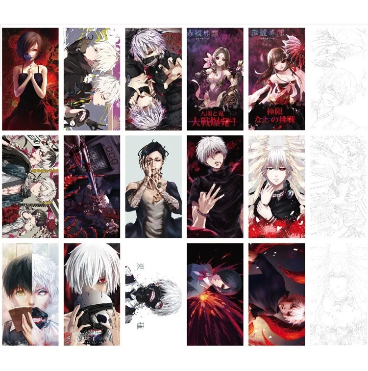 30 листов/набор Подарочная открытка с аниме Токийский Гуль|Визитки| |