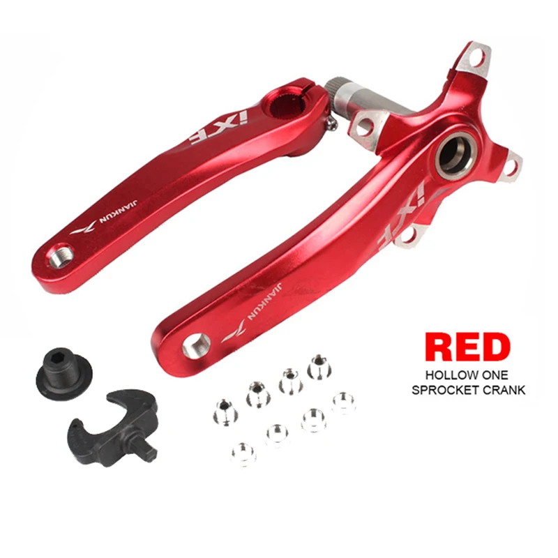 Red 104BCD MTB велосипед диаметра окружности болтов с нижней поверхностью Алюминий сплав шатун со звездочками для велосипеда рукоятка MTB для MTB дорожный велосипед аксессуары 6 видов цветов - Цвет: Red