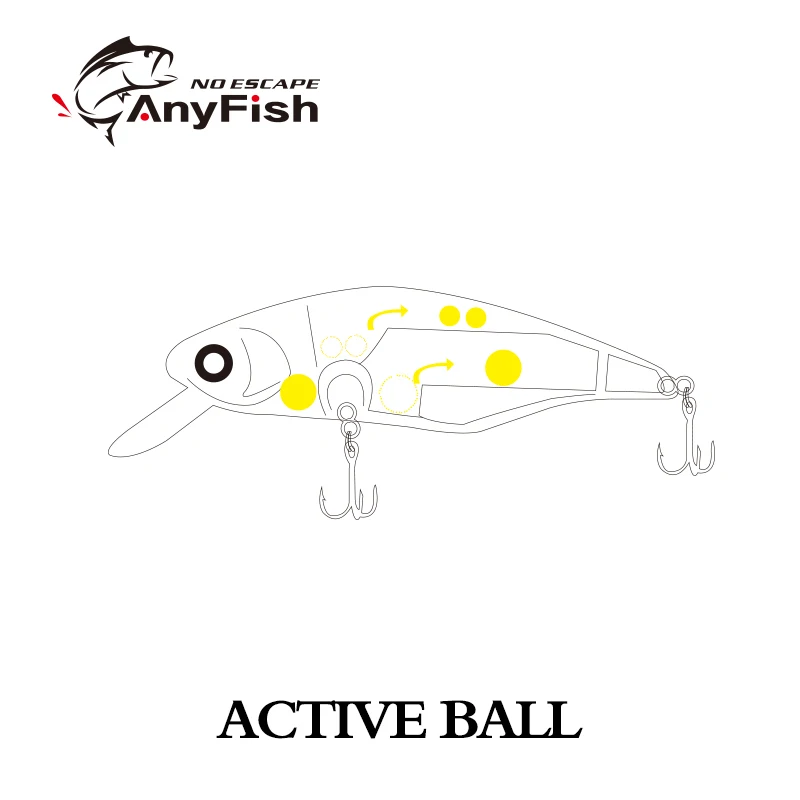 Рыболовная приманка ANYFISH RV SHAD 70F-SR 7 см 9 3 г жесткая наживка с 2 рыболовными крючками