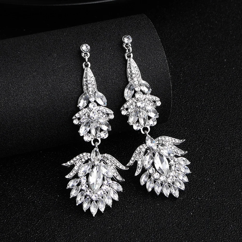 Swarovski украшения со стразами серьги простые Винтажные невесты Свадебные