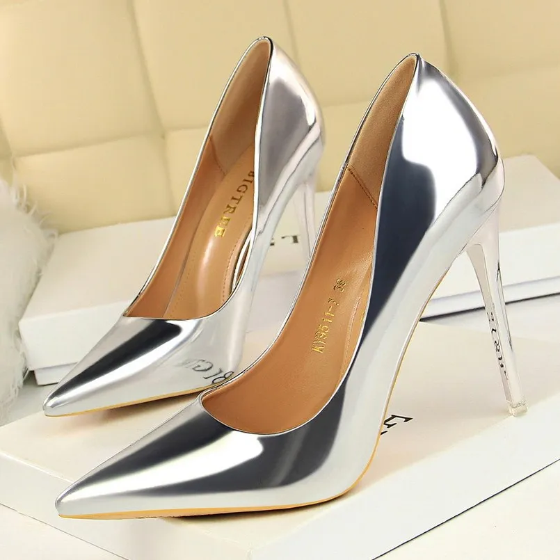Cresfimix tacones altos женская повседневная сексуальная золотистая обувь для