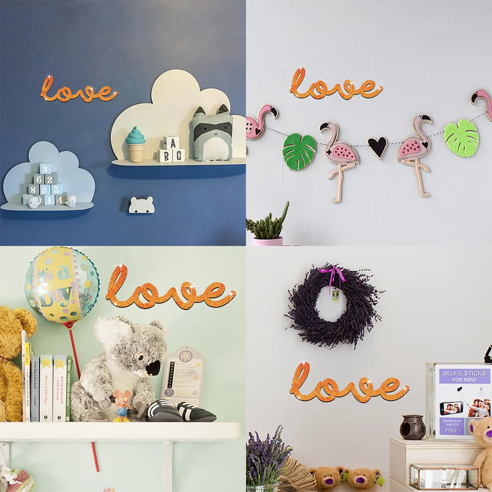 Funlife 2 набора/2 шт креативные зеркальные наклейки для свадьбы дома вечеринки дня