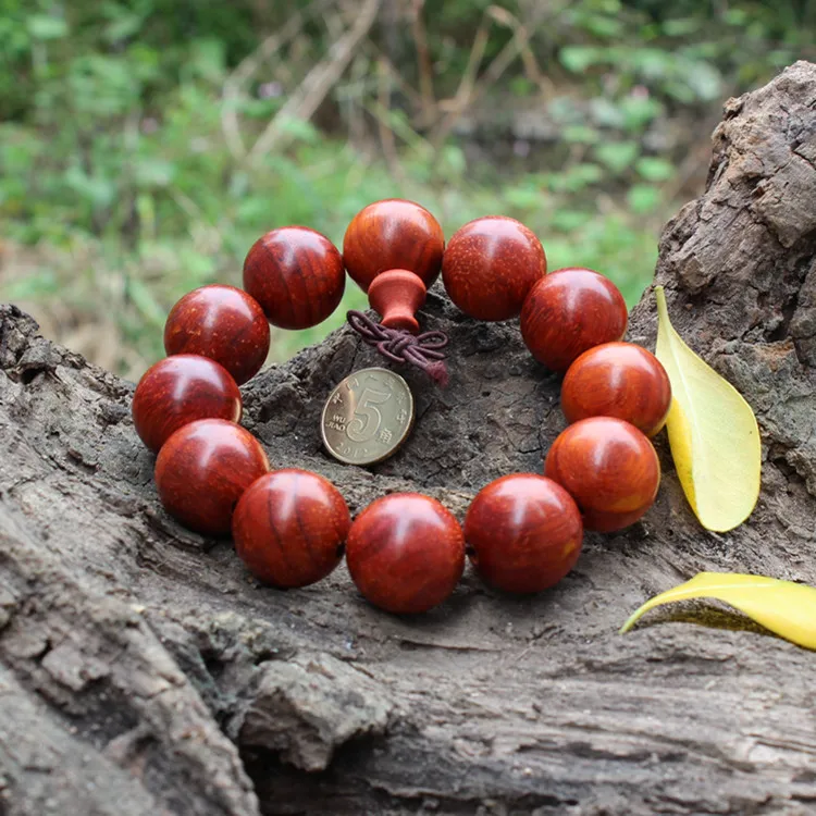 Высокая класс палисандр молитва эластичный браслет из бусин Для женщин и мужчин