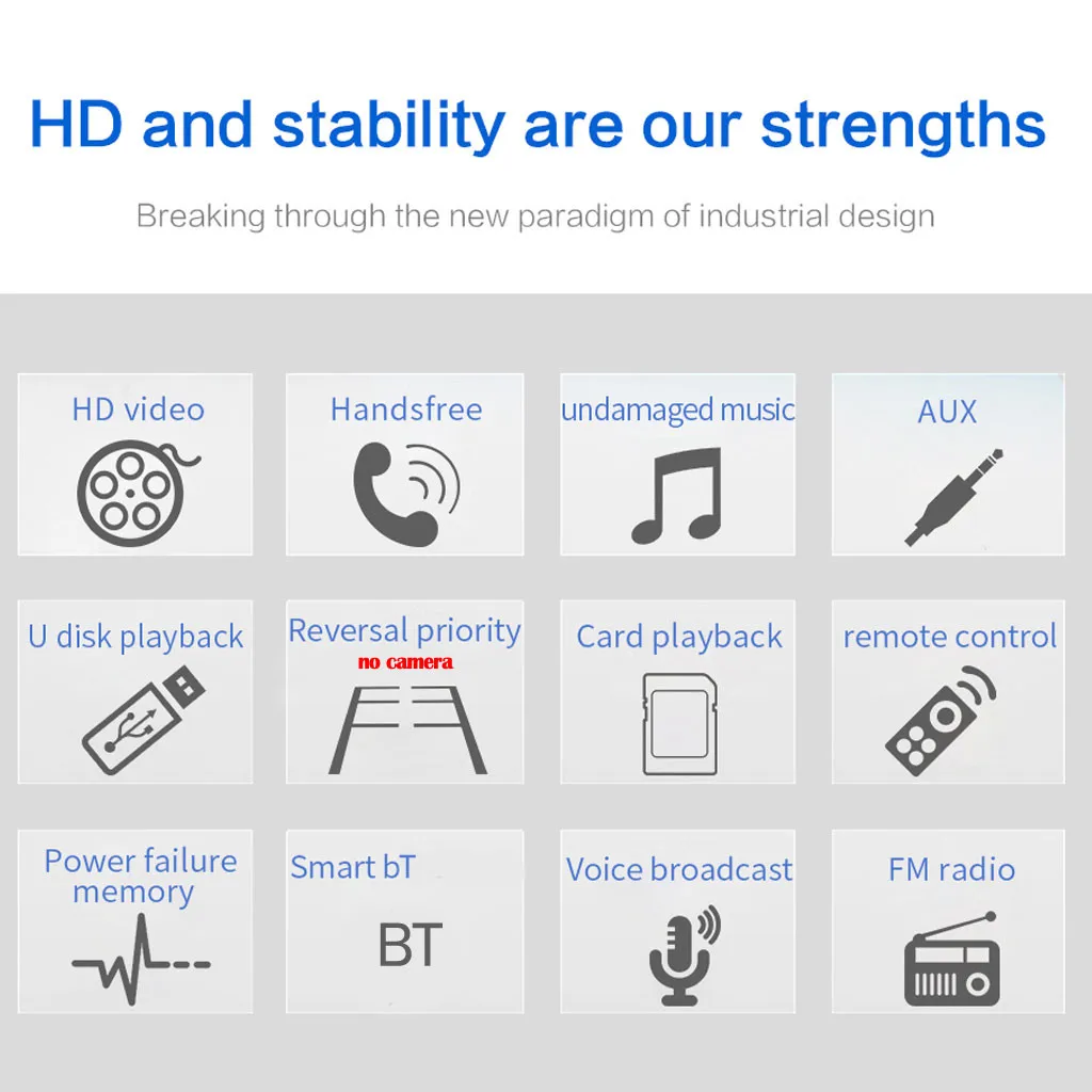 OMESHIN Автомагнитола HD " сенсорный экран стерео Bluetooth 12 В 2 Din FM ISO мощность Aux вход Авто MP5 плеер USB2.0 7005 Jly16