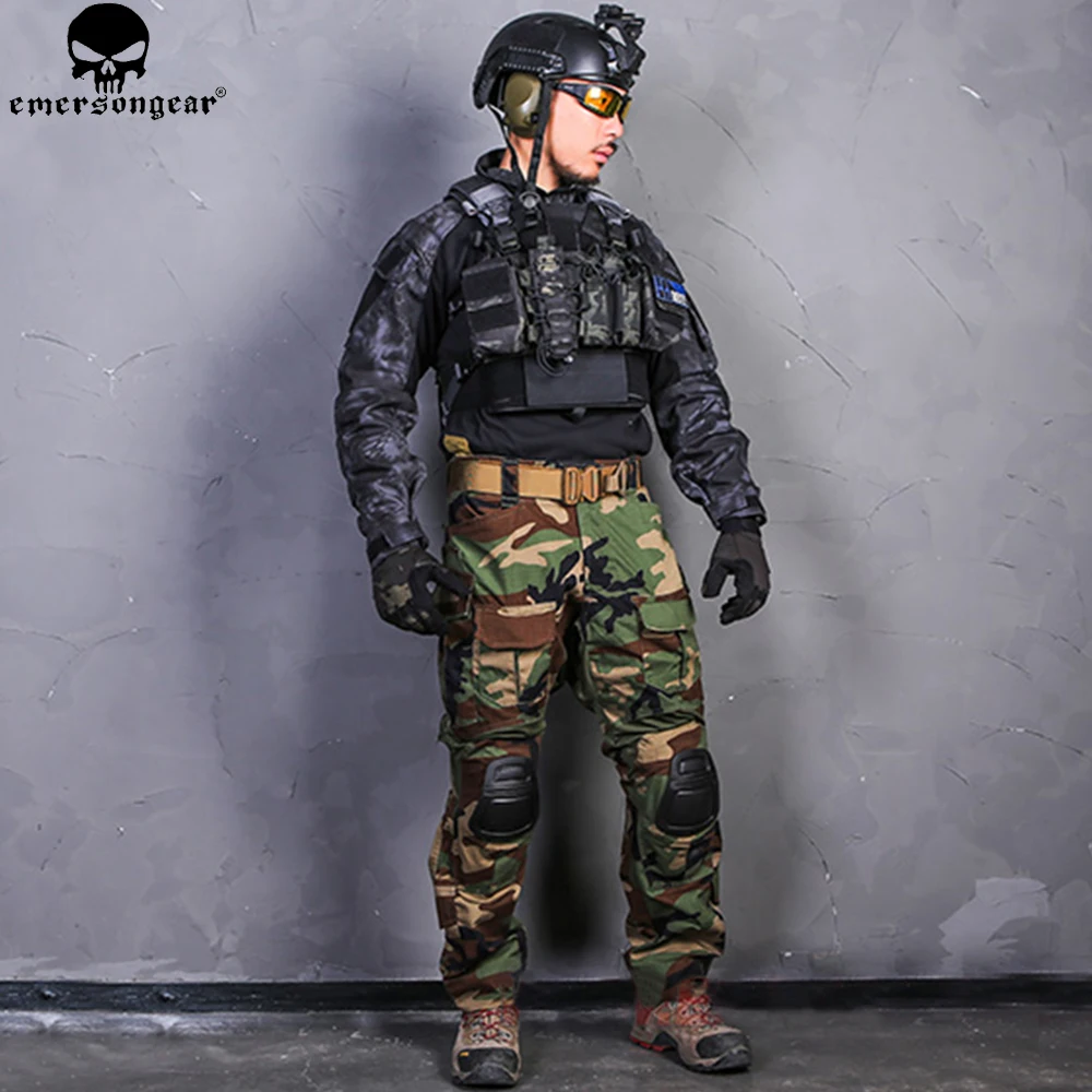 Emersongear боевые брюки охотничьи брюки Emerson G3 Тактические страйкбол боевые брюки военные BDU Airsoft Униформа Лесной