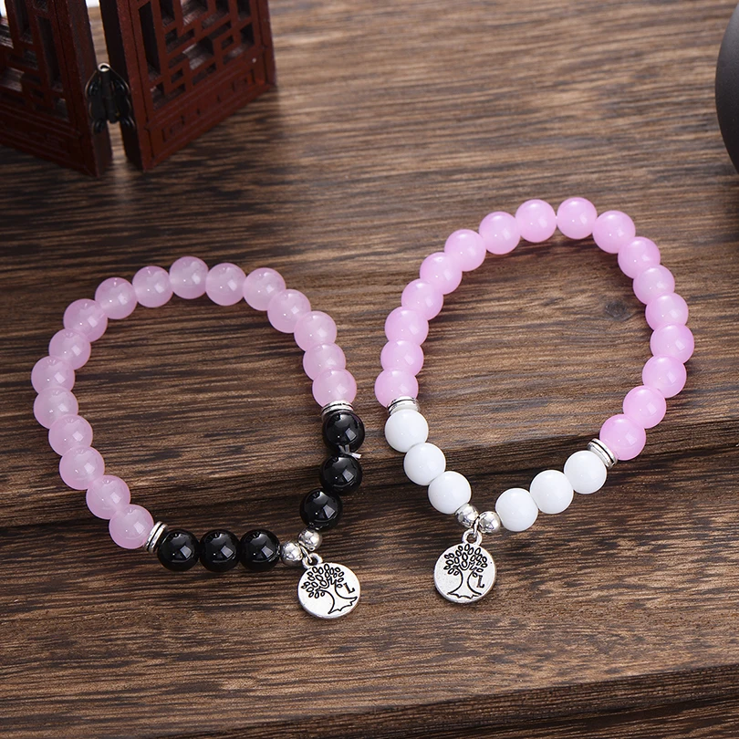 Boho серебро дерево жизни браслеты с подвесками для женщин Для мужчин Jewelry Винтаж