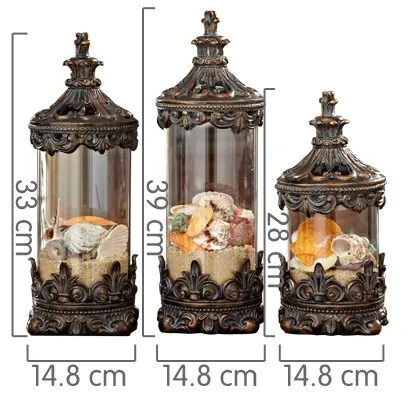 Винтажный стеклянный резервуар для хранения декоративная стеклянная банка