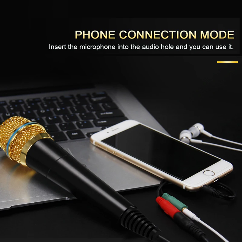 Professional Condenser Microphone for Computer with Stand Phone PC microphone iphone 3.5mm USB microfone Karaoke mic | Электроника