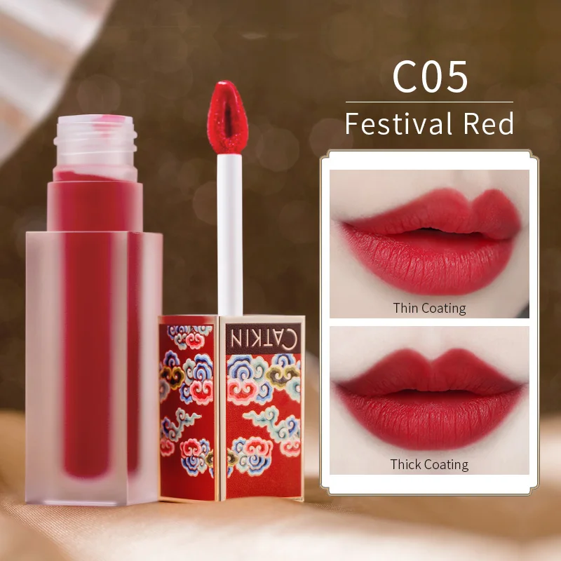 C05 Festival Red CATKIN Eternal Love Vivid Melody блеск для губ 4,2 г матовый блеск для губ макияж увлажняющий питательный прозрачный блеск для губ - Цвет: C05 Festival Red