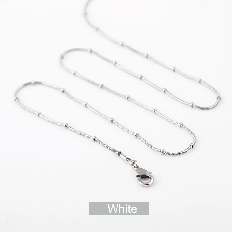 10pcs/lot 60+5cm Fashion 4 Colors Snake Chains Necklace Men Women With Lobster Clasps For Glass Living Floating Locket |