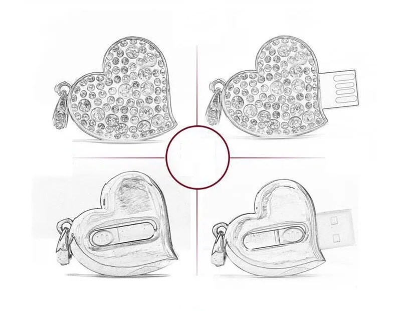 Флешка 16 ГБ usb 2,0 usb флешка 128 ГБ 8 ГБ 4 ГБ Флешка 32 ГБ ювелирные изделия из металла usb флешка 64 ГБ печать имя влюбленных