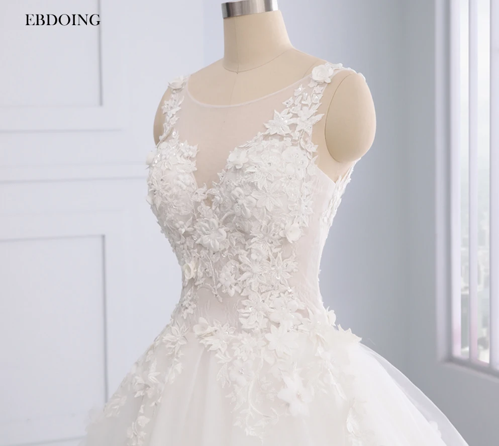 Vestidos De Novia/свадебное платье принцессы трапециевидной формы с глубоким вырезом на