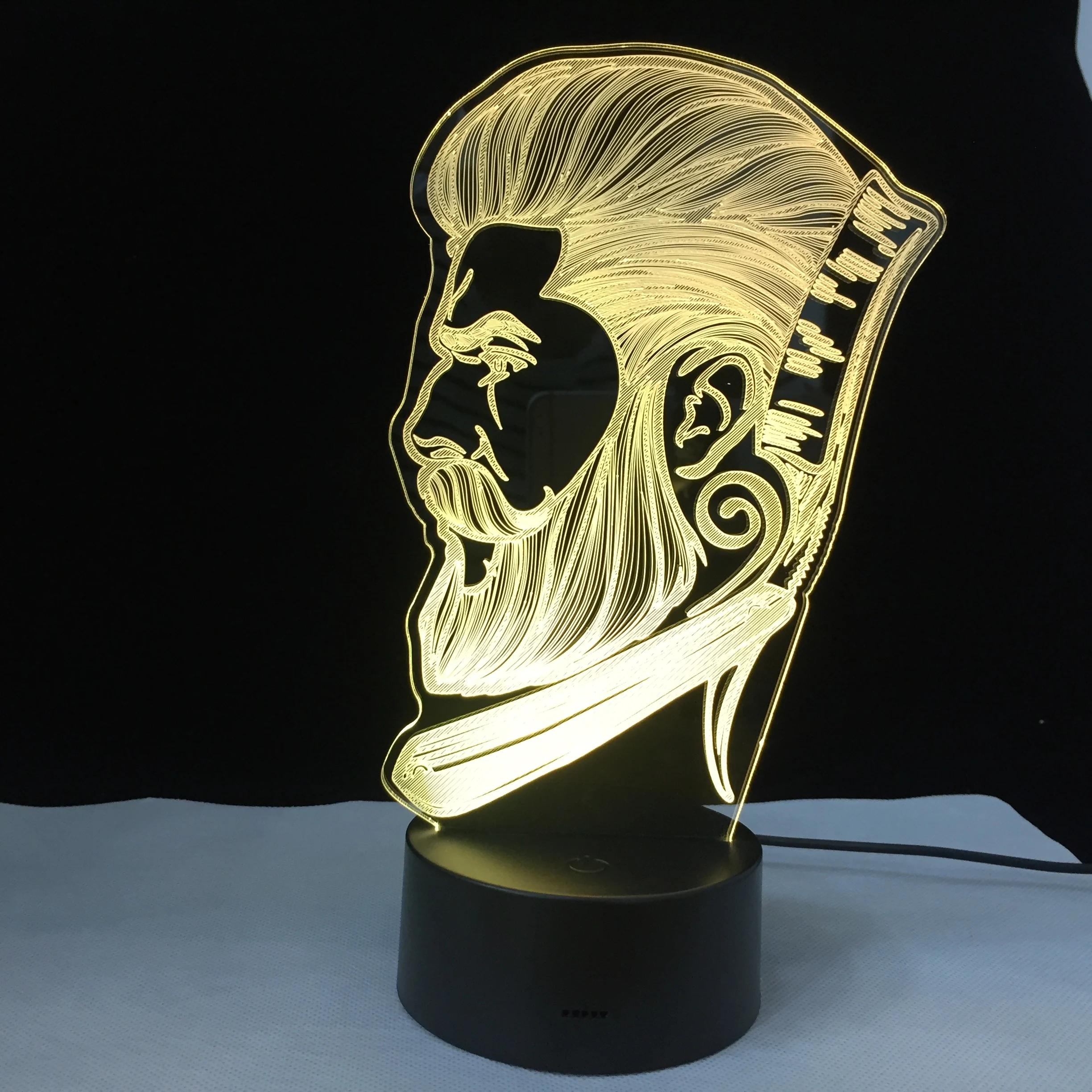 Светодиодный ночсветильник 3D для парикмахерской креативная настосветильник