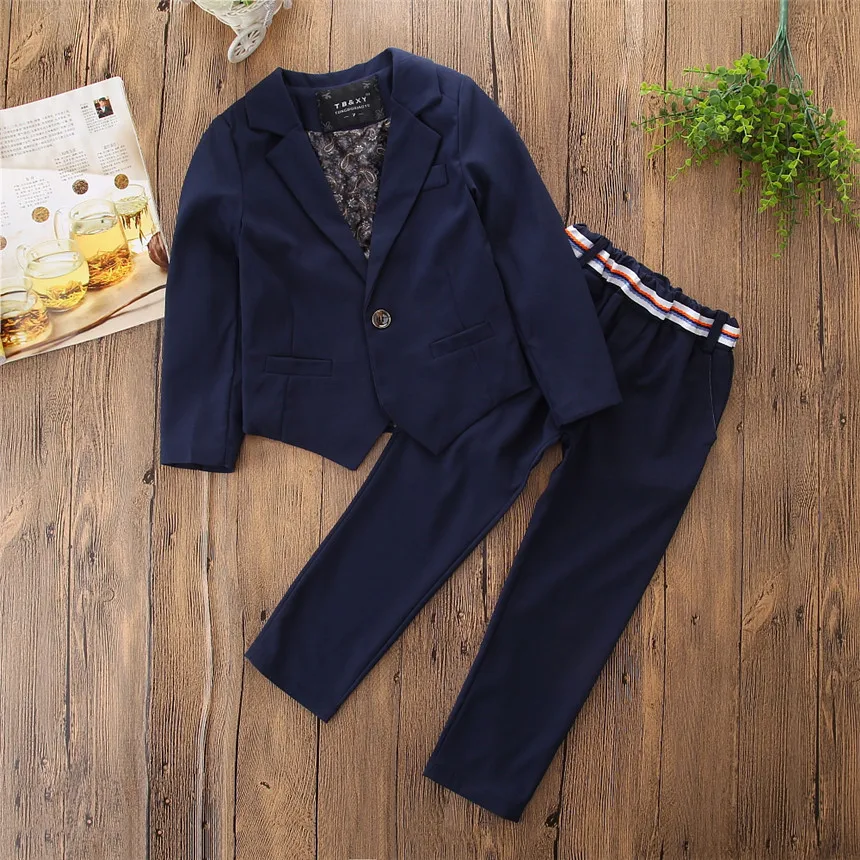 Костюмы для мальчиков банкетная одежда Красивый джентльменский комплект