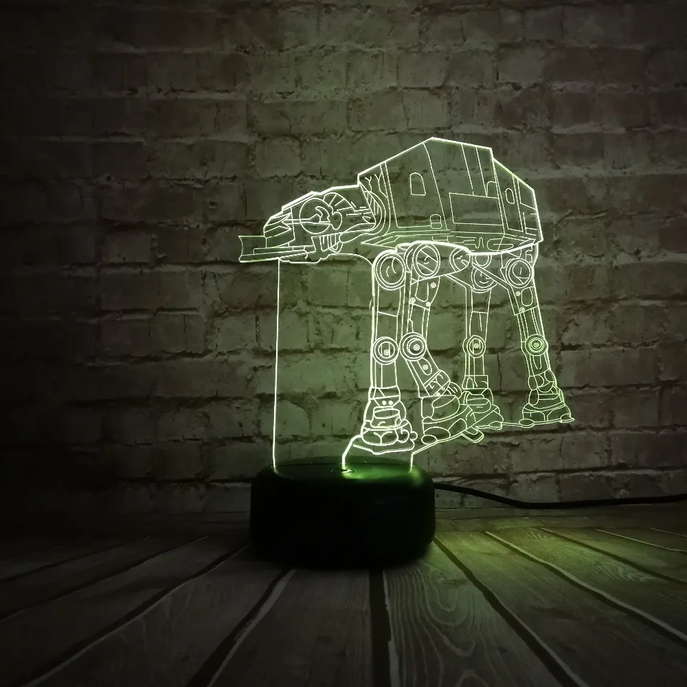 Горячая продажа Звездные войны 3D ночник сенсорный выключатель красочный