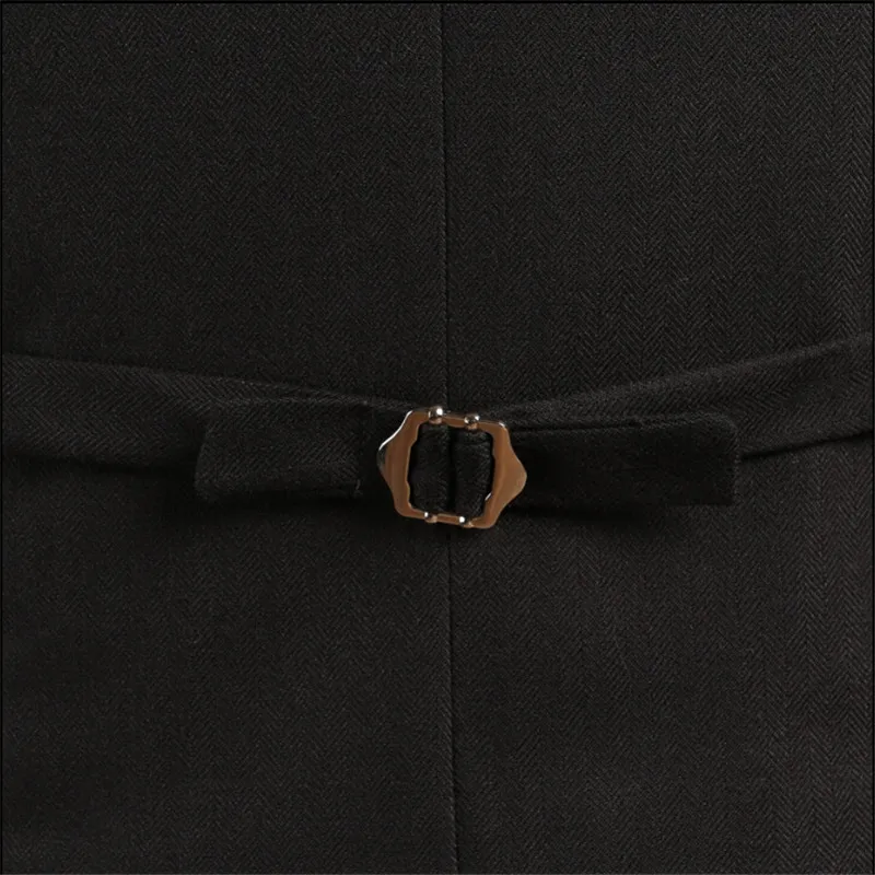 

Blazer Vest Men 2020 Black Single Breasted Business Casual Suit Vest Male Retro Slim Fit Waistcoat Europ Size 46-56 A3347