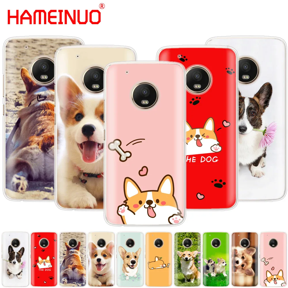 HAMEINUO Corgi dog милый мультяшный чехол для телефона Motorola Moto X4 C G6 G5 G5S G4 Z2 Z3 PLAY PLUS|Бамперы|