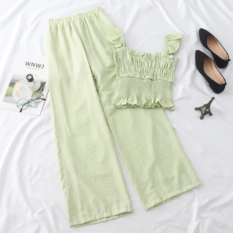 Женский костюм-двойка из двух предметов летний | Женская одежда