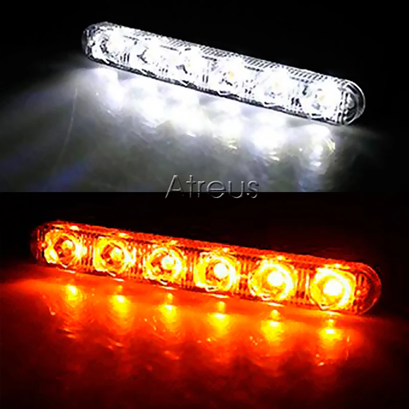 1 пара светодиодный дневные ходовые огни для автомобиля 12 В противотуманный