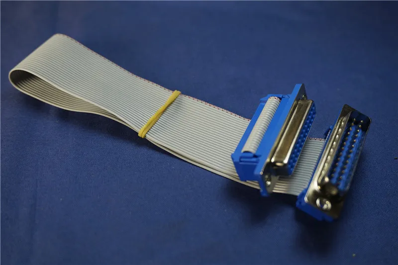 2 шт. разъем D Sub IDC Тип 25 Pin штекер в гнездо серый плоский кабель 1 27 мм UL2651 28 AWG см