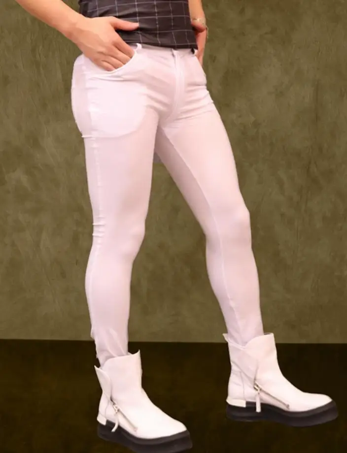 Мужские сексуальные Эластичные Обтягивающие Брюки из спандекса тонкие