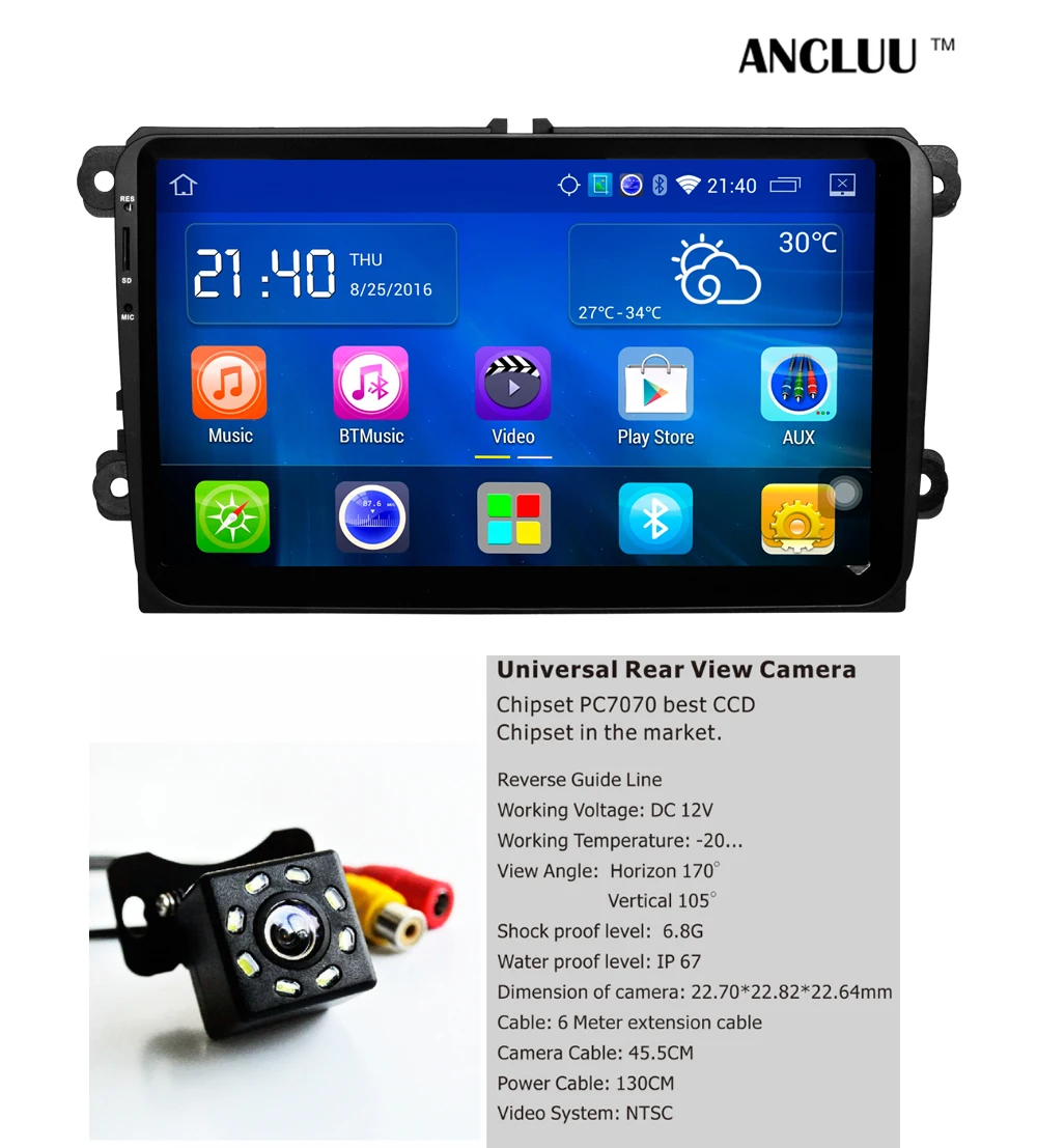 9 &quotAndroid четырехъядерный автомобильный DVD для VW Passat Golf MK5 MK6 Jetta Polo Touran Sharan Радио