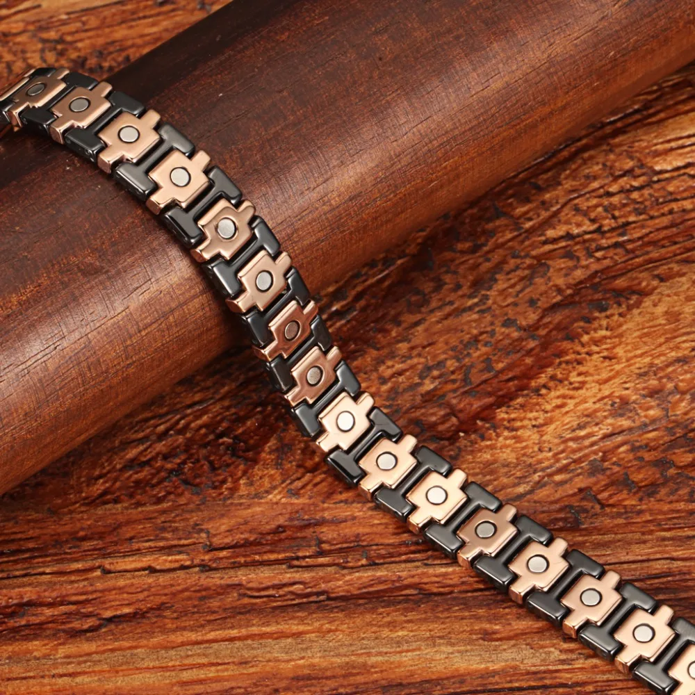 Магнитные керамические браслеты WelMag очаровательные золотого цвета звеньевая