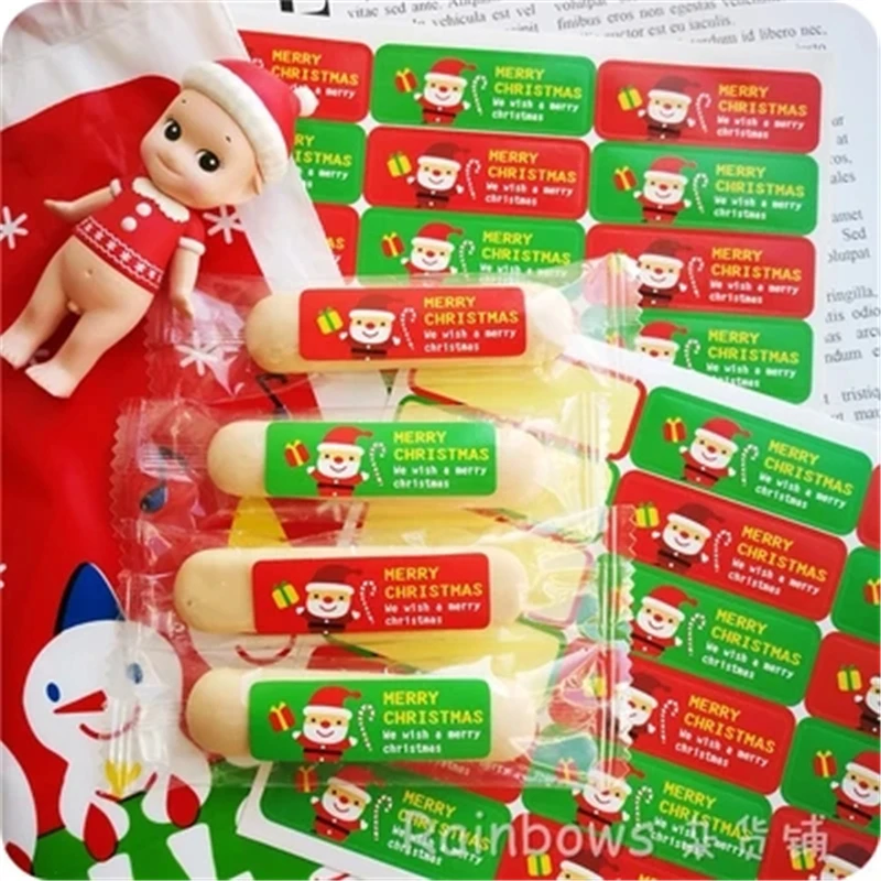 LBSISI Life 100 шт. Рождественская бумажная наклейка звездная колокол для подарка