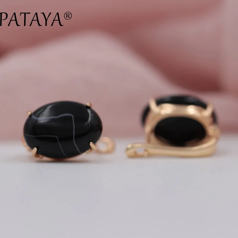 PATAYA, новинка, RU, хит, разноцветные овальные серьги с натуральным камнем, большие серьги, 585, розовое золото, опал, серьги для женщин, индийские, Onxy, вечерние, свадебные ювелирные изделия