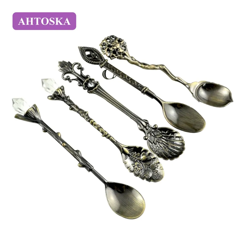 5 шт./6 шт./компл. винтажная вилка ложка для кофе и десертов|mini fork|vintage forksfork set |