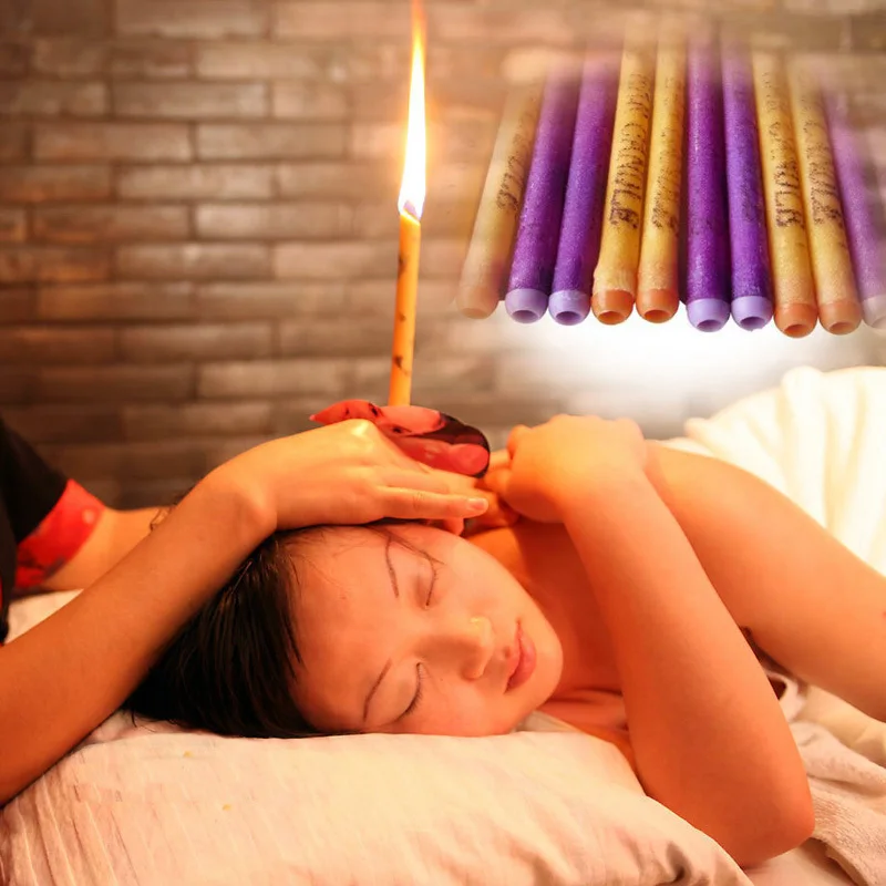 

10pcs Beewax Ear Candles Quick Therapy Straight Style Ear Care Natural Coning Thermo-Auricular Health Treatment Bee Wax Clean