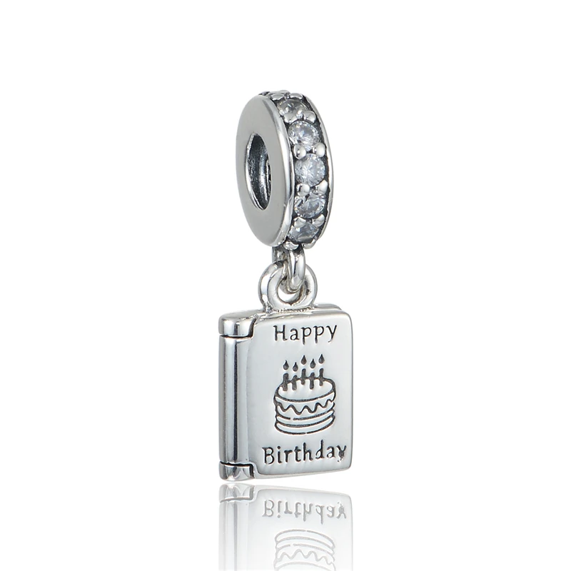 

Happy Birthday Best Wishes Floating Beads For Fashion DIY Jewelry Making Fit European Charms Silver 925 Original Bracelets Gifts