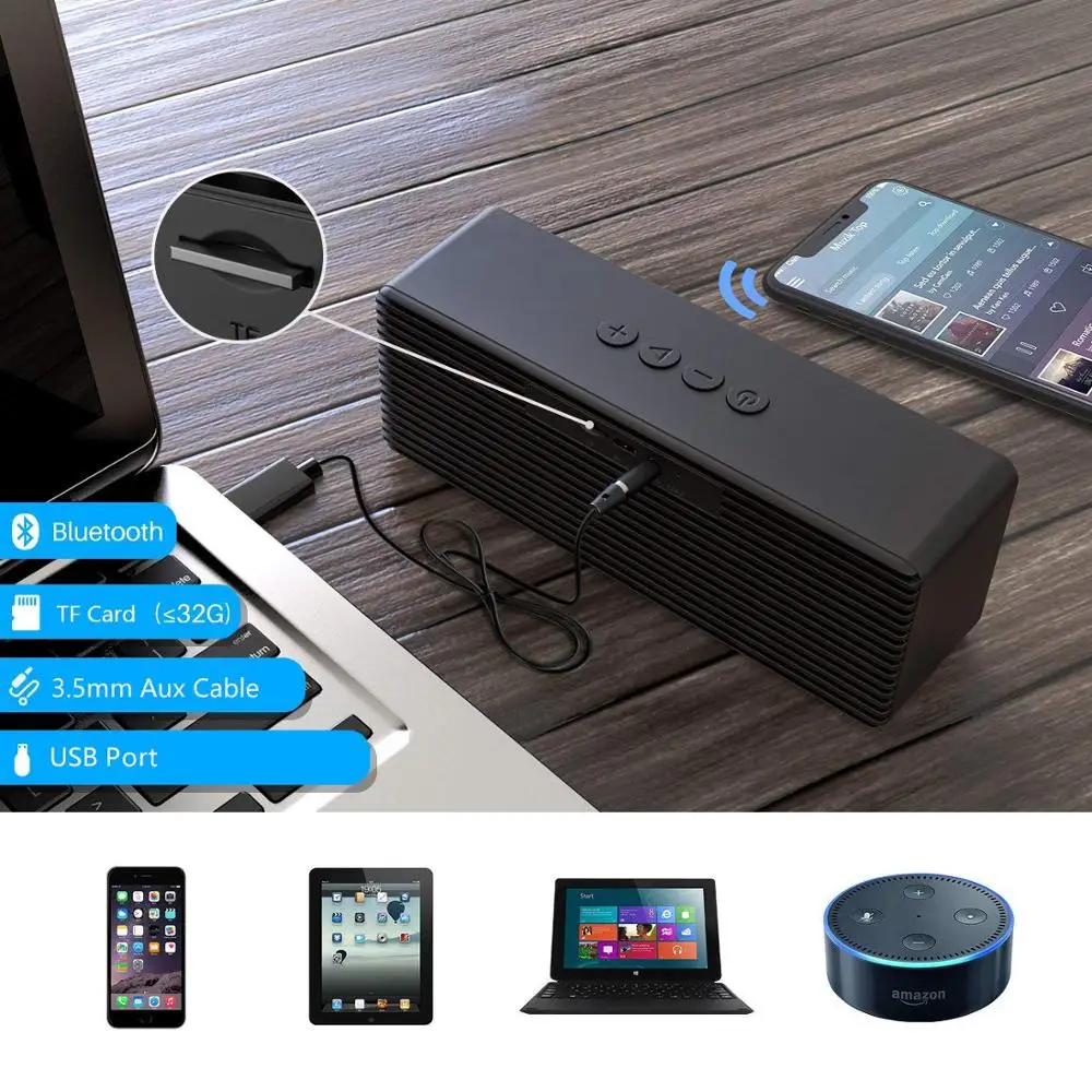 Bluetooth динамик портативный беспроводной s с HD звуком более длительное время