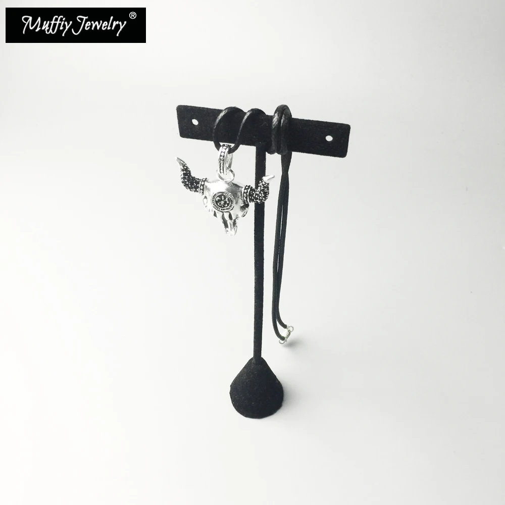 Кожаное ожерелье с черепом быка модные ювелирные изделия в европейском стиле для