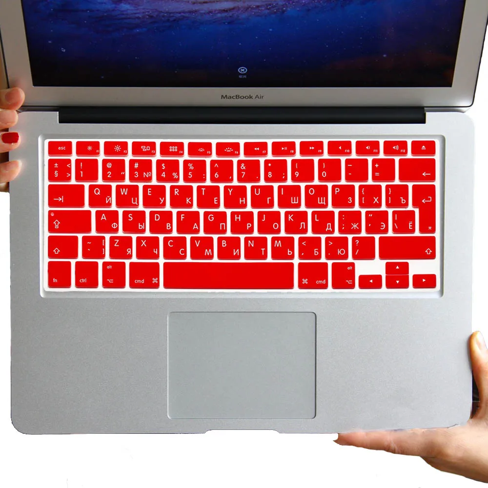 Redlai силикон EU/UK русская градиент/однотонная цветная клавиатура чехол для Macbook Air 13 дюймов A1466 Pro retina 13 1" покрытие для клавиатуры