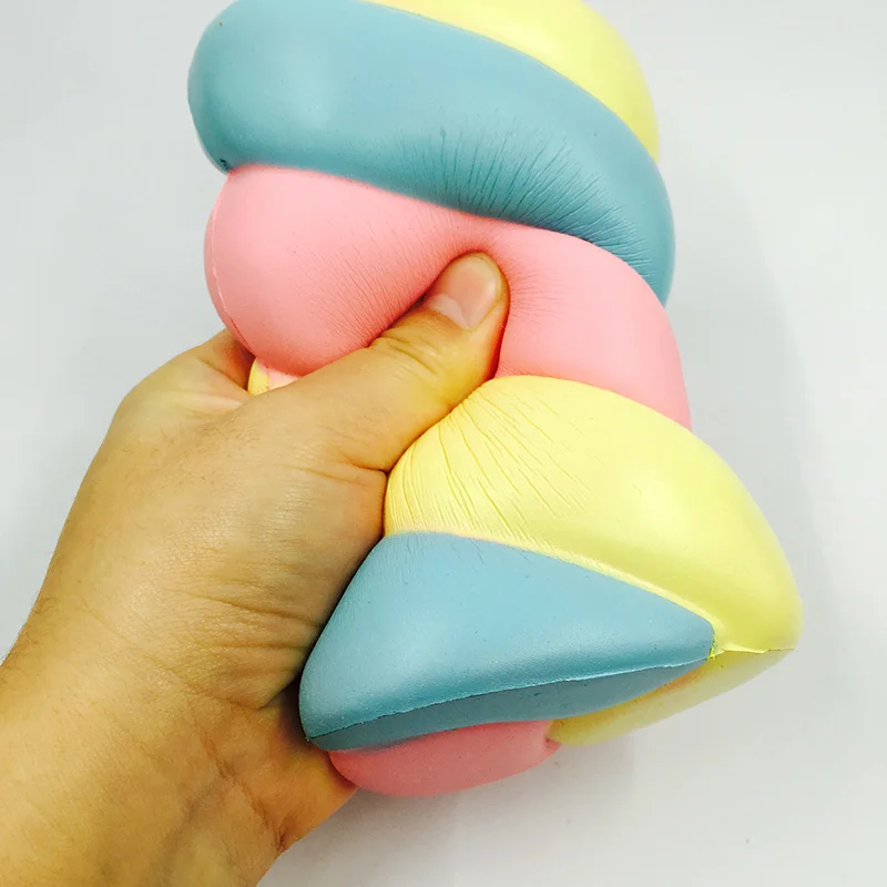 Мягкий 1 предмет kawaii squishy jumbo rainbow хлопковые конфетные конфеты медленно