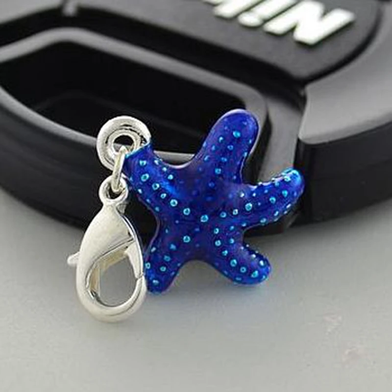 DOYUBO цинковый сплав DIY Подвески чтобы соответствовать ссылки Браслеты эмаль синяя