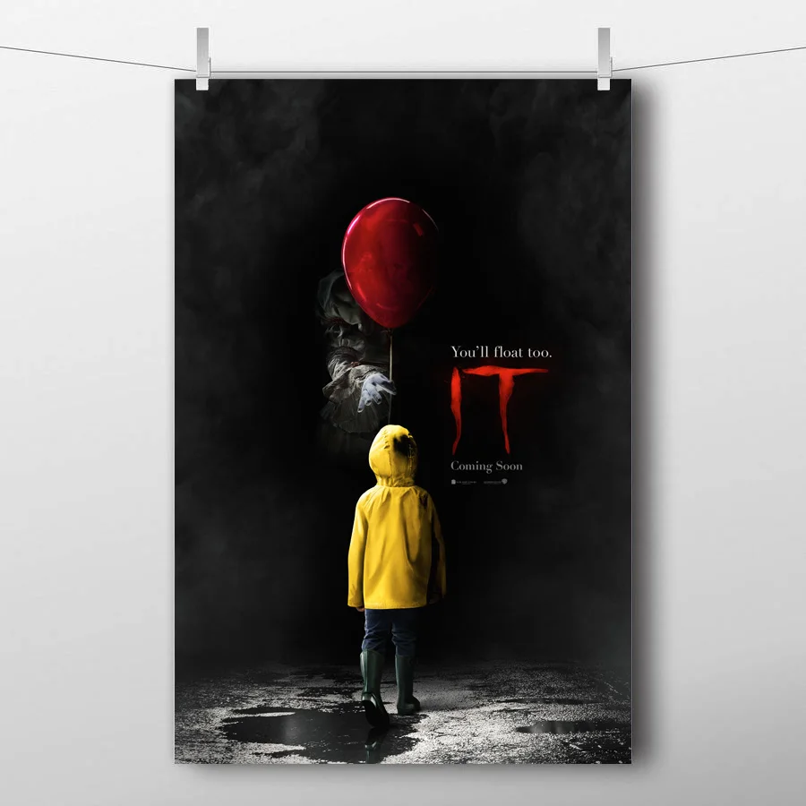 It (2017) кино клоун настенные художественные плакаты Картина на холсте шелковая