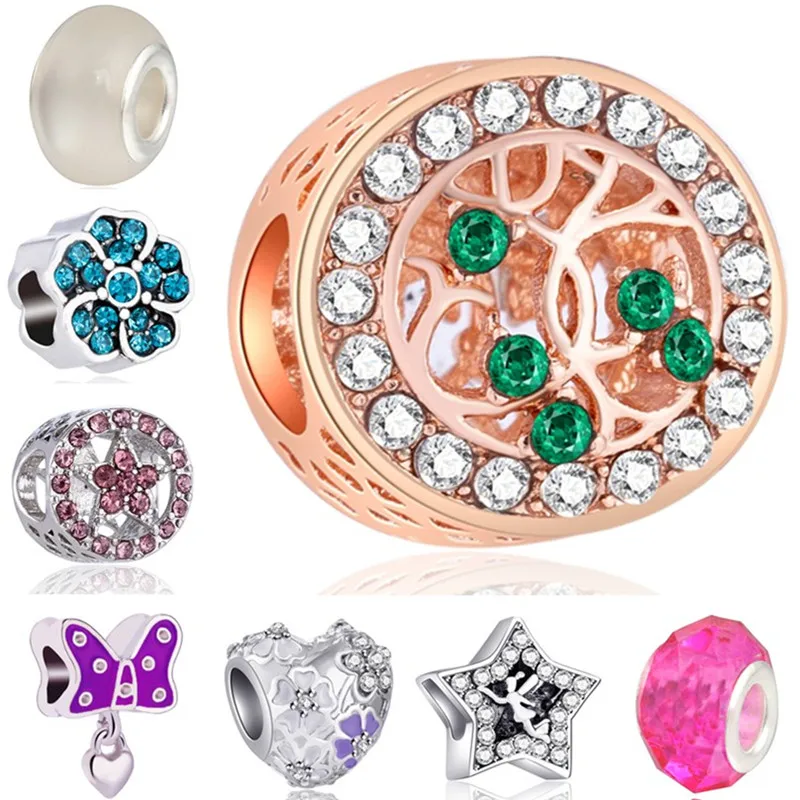 Новое поступление маленькие крылья звезды chili Hearts Bee Beads Charms Fit Pandora Браслеты и