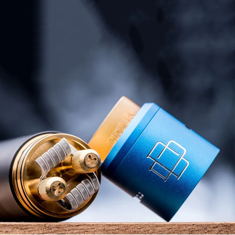 Оригинальный атомайзер Augvape Druga RDA с сменными гайками Зажимная система Snag 24 мм для