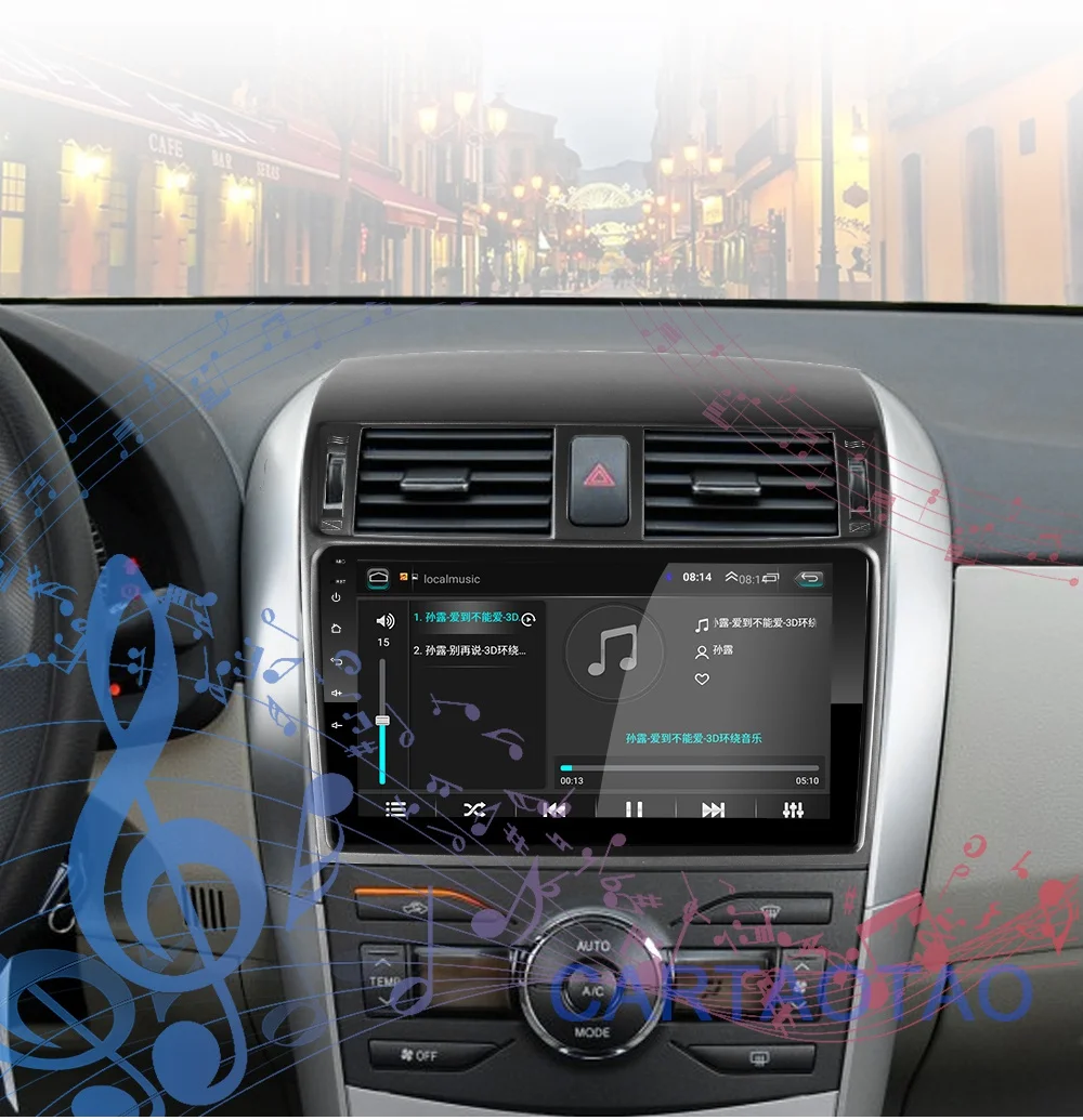 2G+ 32G " 2din Android 8,1 GO автомобильный dvd-плеер для Toyota Corolla E140/150 2006-2013 автомобильный Радио gps навигация wifi плеер
