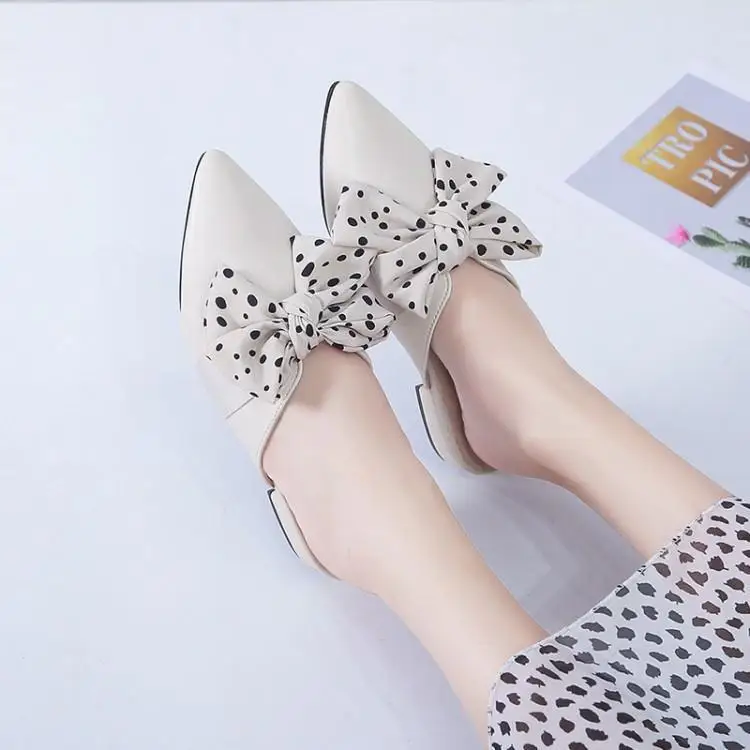 Шикарные женские туфли без задника с бантом-бабочкой Zapatos De Mujer Летняя женская