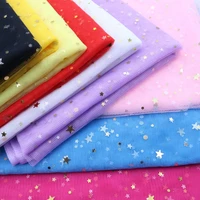 fashion 150cm100cm dot stars bronzed tulle roll for diy fabric spool crafts wedding decoration crafts festive party supplies