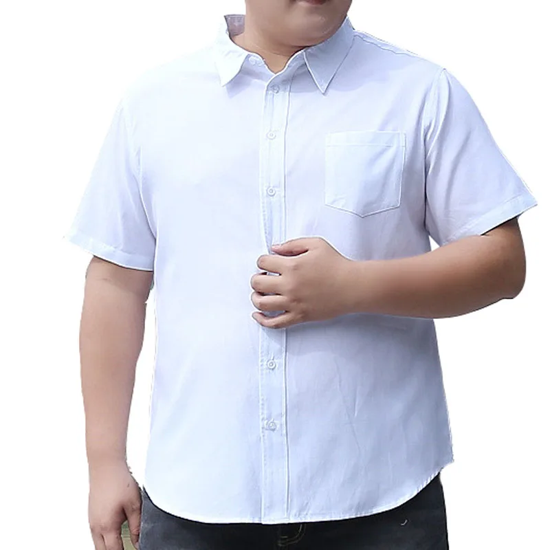 MFERLIER, летняя мужская рубашка, плюс размер, 5XL, 6XL, 7XL, 8XL, 9XL, 10XL, обхват груди 168 см, плюс zize, короткий рукав, 4 цвета, большие размеры, рубашки