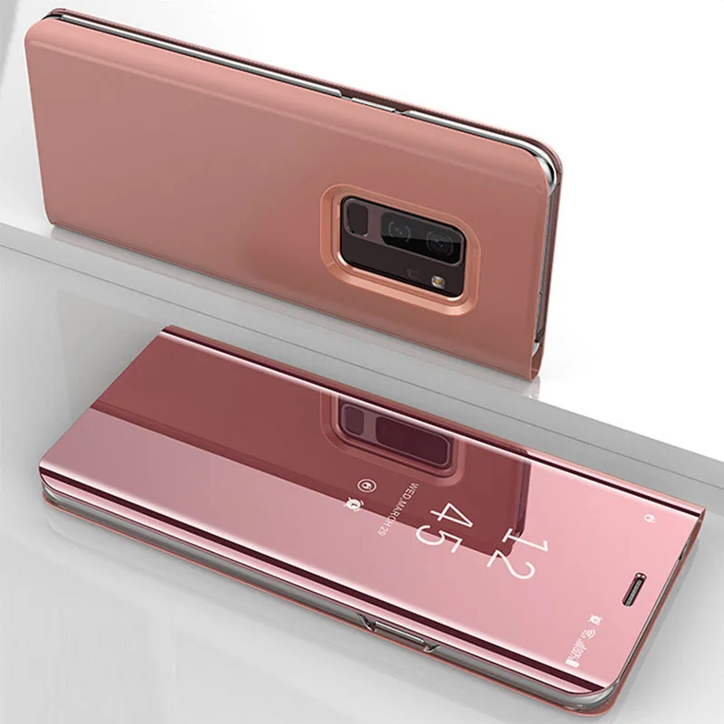 rose YueTuo зеркальный флип-чехол для sony xperia XZ3 XZ4 XZ5 X Z3 Z4 XZ из искусственной кожи для смартфона, тонкий жесткий чехол для задней панели телефона etui - Цвет: rose